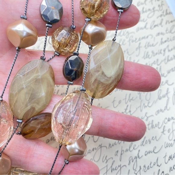 New York & Co Triple Strand Acrylic Bead Necklaces - Picture 6 of 7